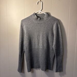 Gray vintage Ribbed mock neck Sweater